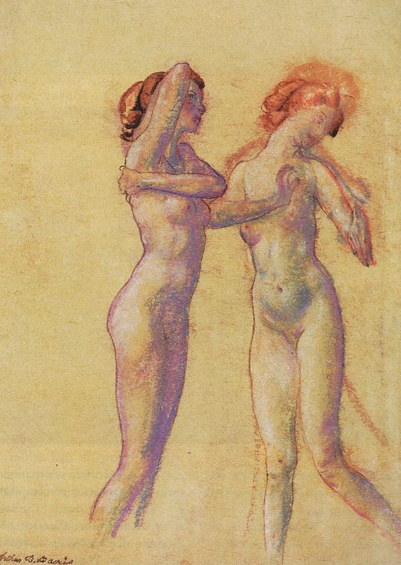 Arthur Bowen Davis Two naked girls Descripción de la obra Arthive