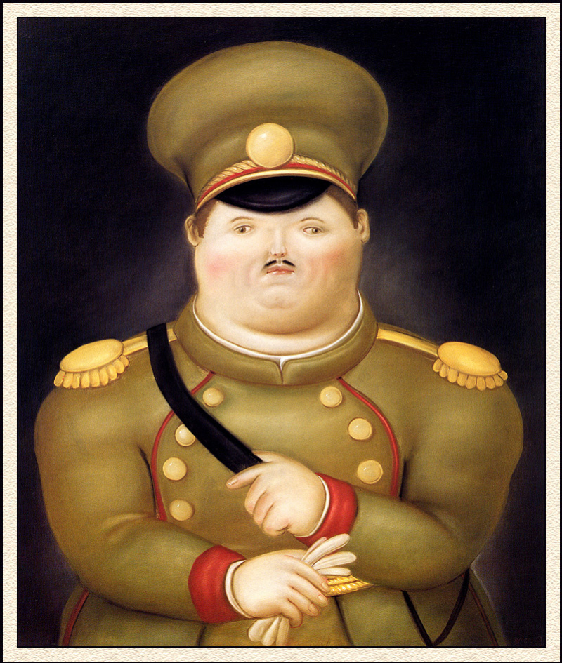 Fernando Botero Captain 1969 113136 Cm Description Of The Artwork