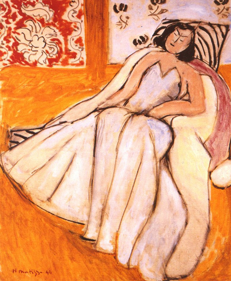 Henri Matisse Woman In A Chair On A Buffy Background 1940 6073 Cm