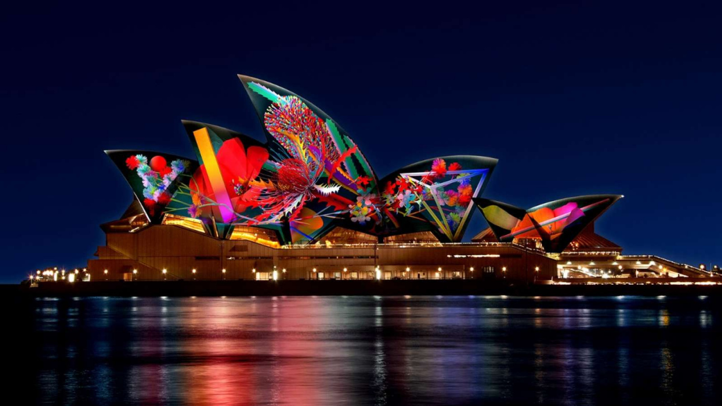 the sydney opera house fantasmagorically transformed for vivid