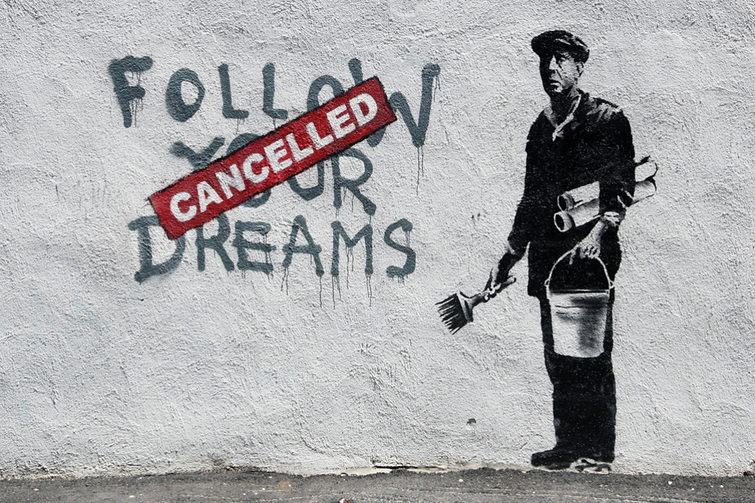 Banksy. Follow your dreams (Canceled)