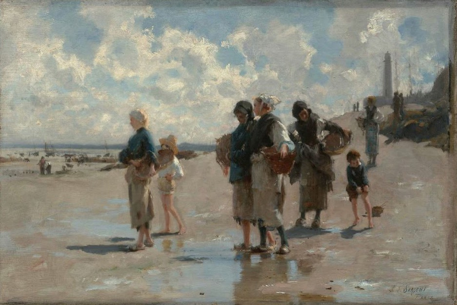 John Singer Sargent. The fishing of oysters in Cancale