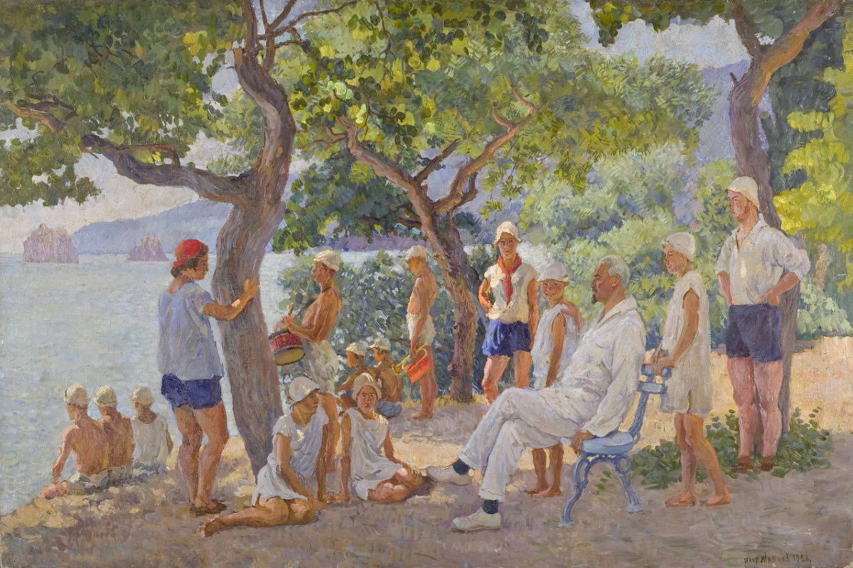 Ilya Mashkov. En el campamento pionero