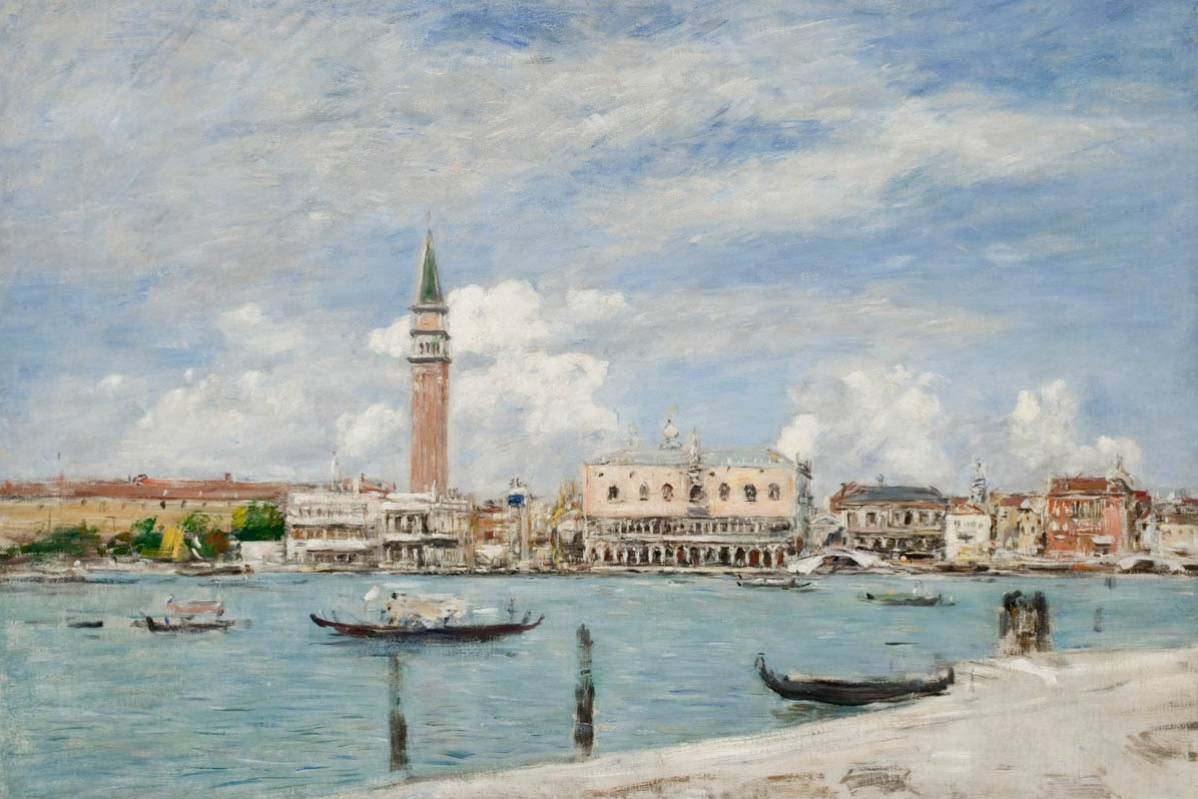 Eugene Boudin. Piazza San Marco in Venice overlooking the Grand canal