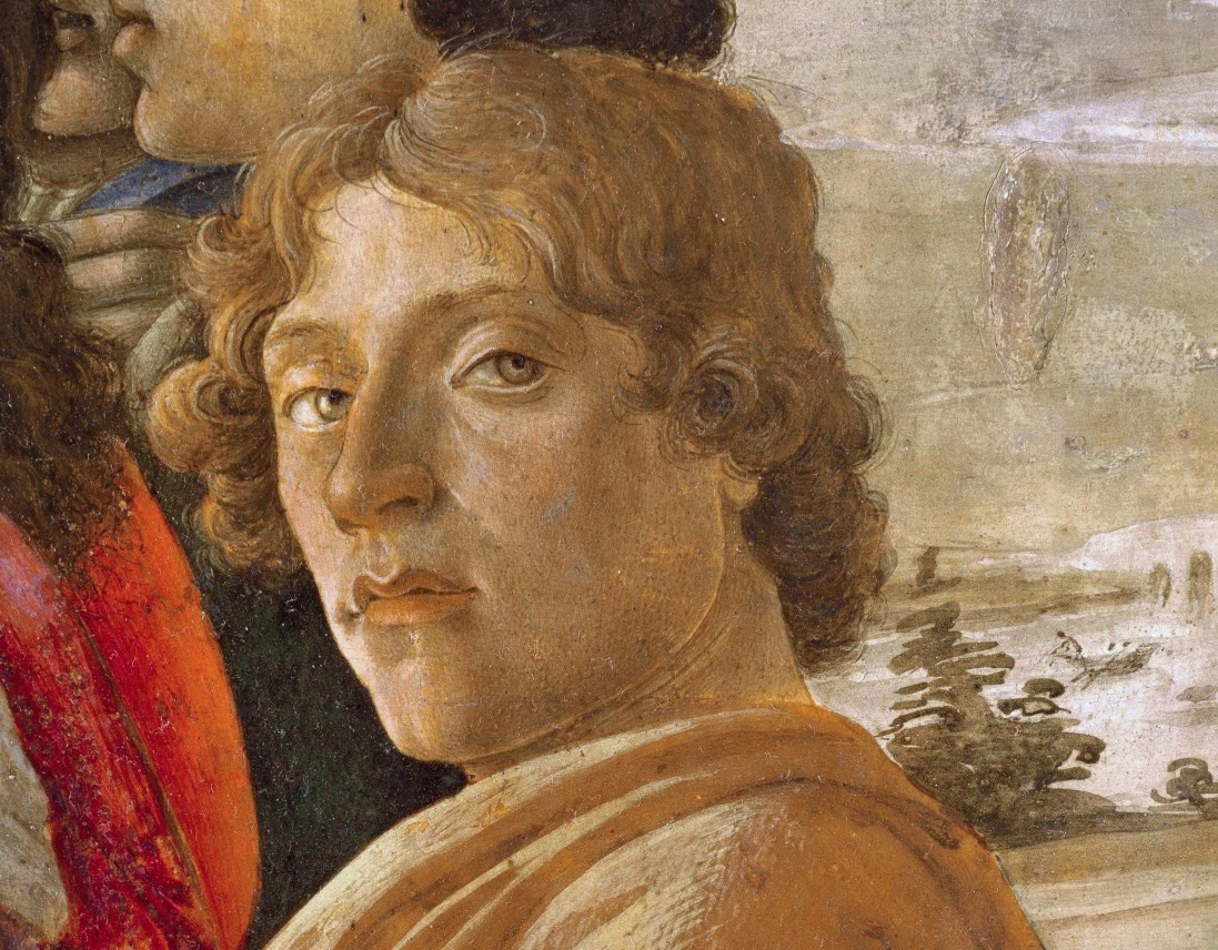 A portrait sketch of Sandro Botticelli:  "Whimsical mind", dreamer and joker