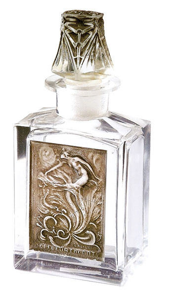 René Lalique for Coty. The bottle for L'Effleurt (The Touch) cologne is made in the ancient Egyptian