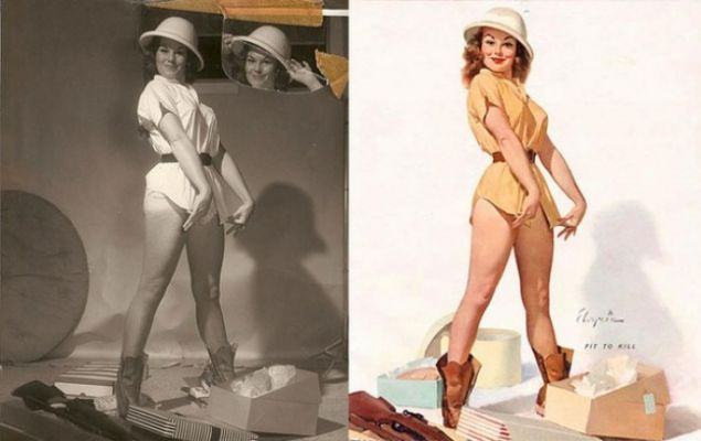 Pin up: "pinned up" sexy girls,  or the way how American painters canonized female beauty (part 1)