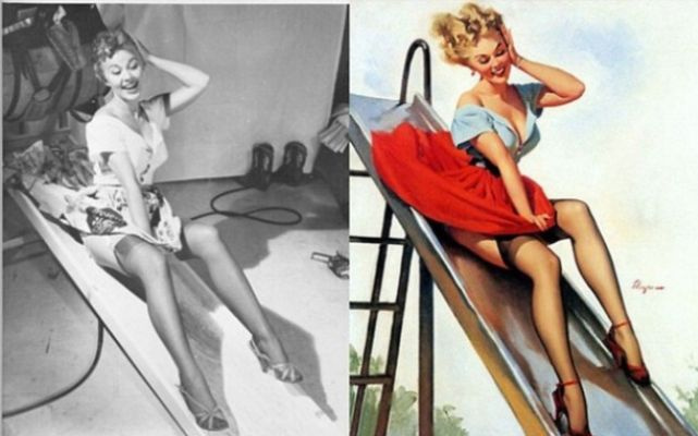 Pin up: "pinned up" sexy girls,  or the way how American painters canonized female beauty (part 1)