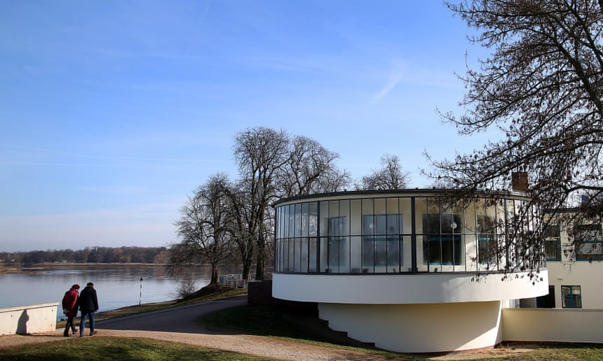 Round haus … designed in 1929 by Bauhaus architect Carl Fieger, the Kornhaus restaurant is on the Ri