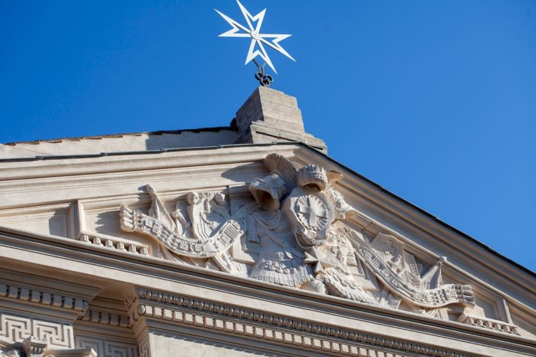 Pediment of the Church of Santa Maria del Priorato