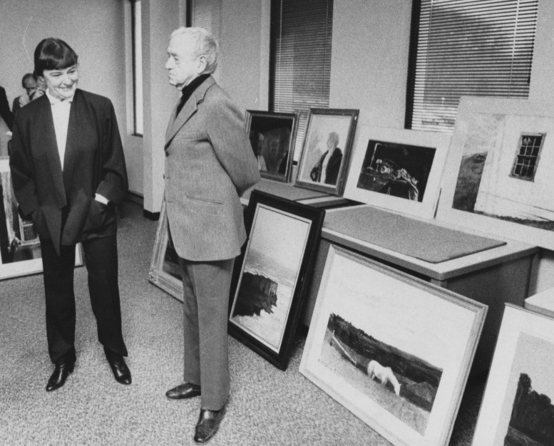 Andrew and Betsy Wyeth at a press conference in 1983