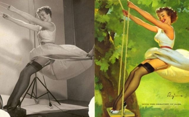 Pin up: "pinned up" sexy girls,  or the way how American painters canonized female beauty (part 1)