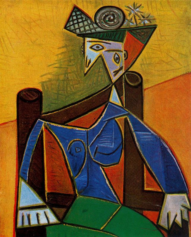 Pablo Picasso. Woman sitting in chair