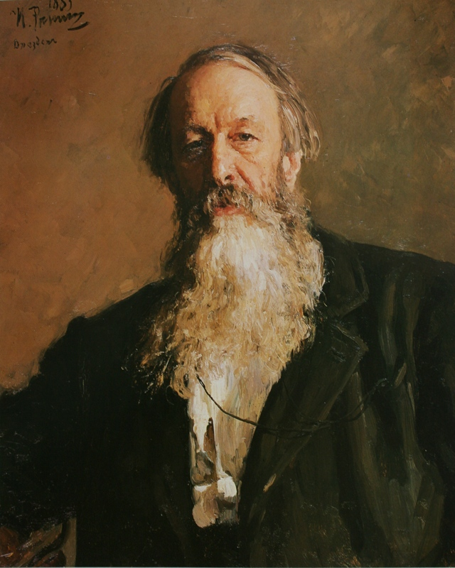 Ilya Efimovich Repin. Retrato de un crítico de arte y música V.V. Stasov. Museo Estatal Ruso.