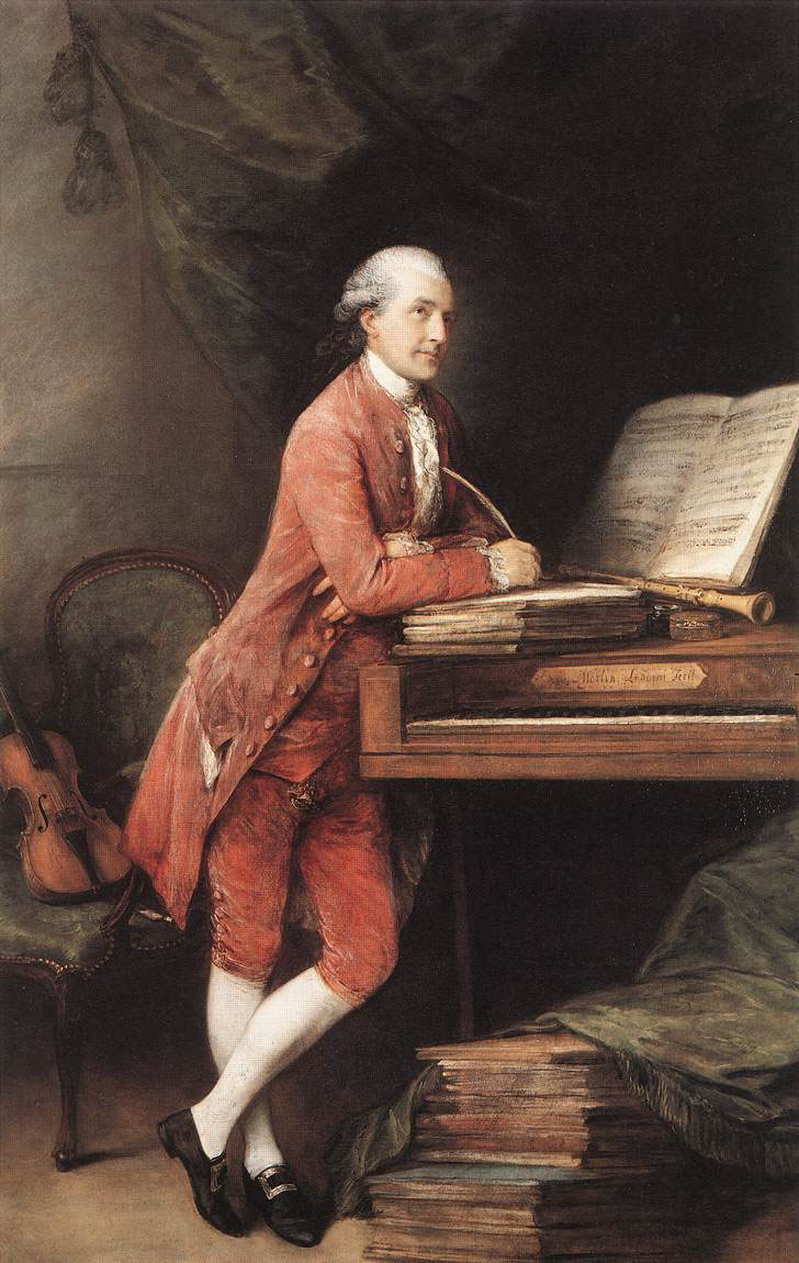 Thomas Gainsborough. Portrait of the composer Joahanna Christian Fischer