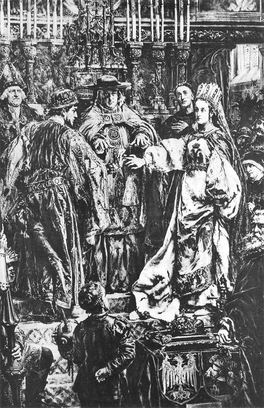 Jan Mateiko. Mariage de Casimir Jagiellonka avec l'archiduchesse Elizabeth