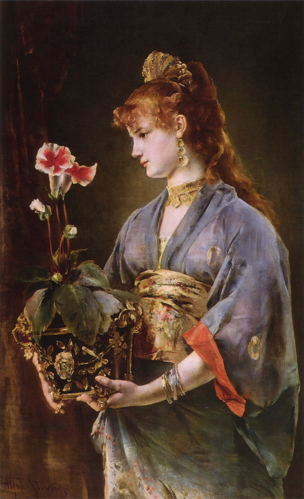 Alfred Emil-Leopold Stevens. Female portrait (Amatori)