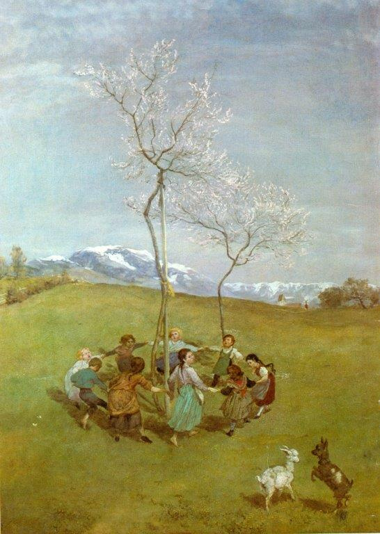 Hans Toma. Spring in the mountains. The dance of the children