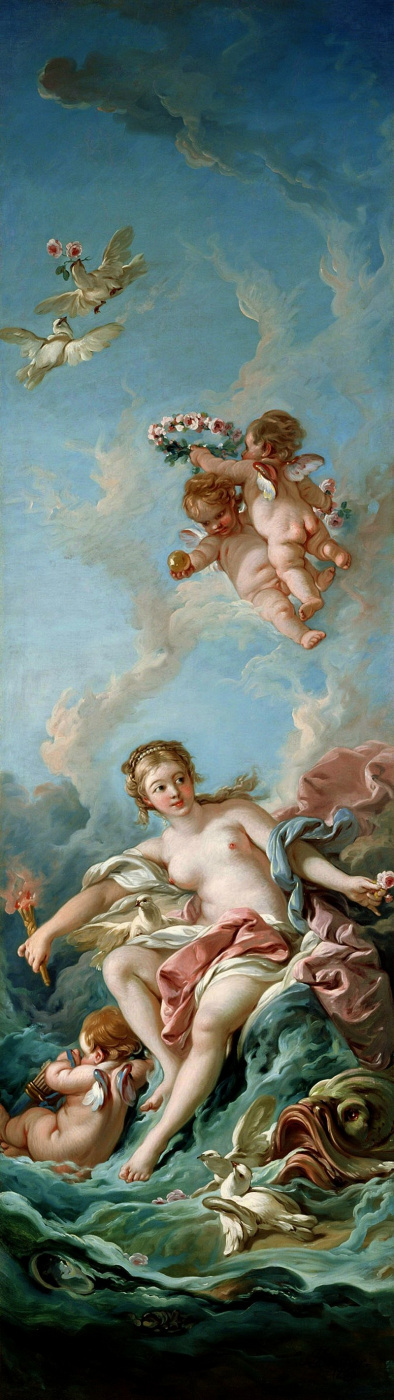 Francois Boucher. Venus en la ola