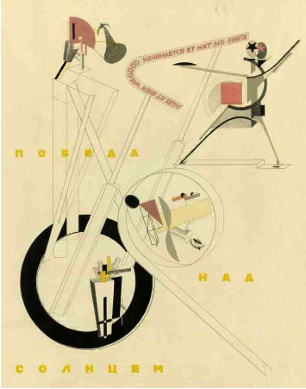 El Lissitzky. The title page of the album "victory over the sun"