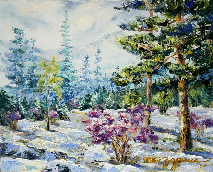 Elena Nikolaevna Zorina. Spring in Altai