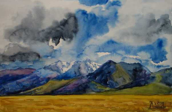 Larissa Lukaneva. The Chuya steppe. Kurai ridge.