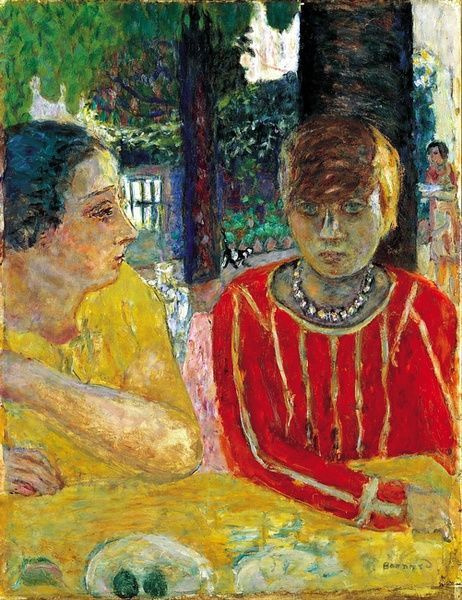 Pierre Bonnard. Mar in red blouse