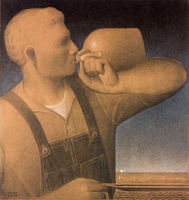 Grant Wood. Sonntag pflügen