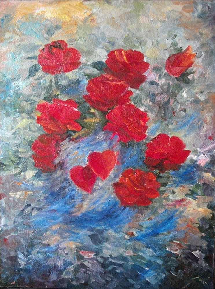 Victor Petrovich Burmin. Love and roses.