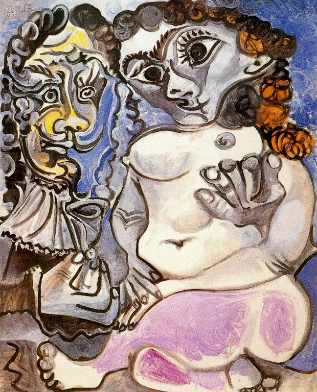 Pablo Picasso. The woman and the Musketeers