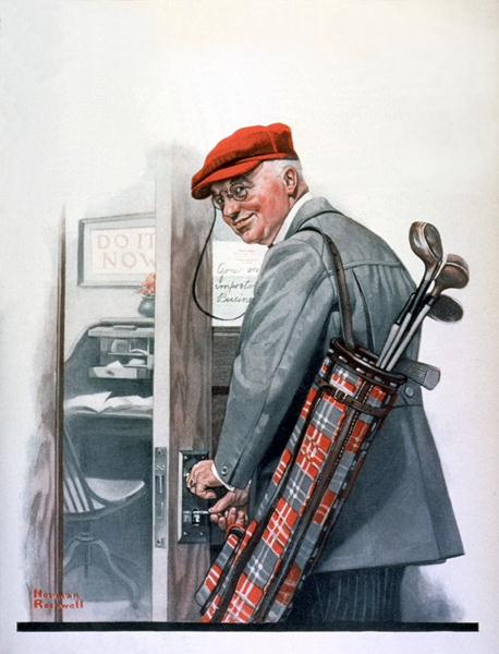 Norman Rockwell. Golf