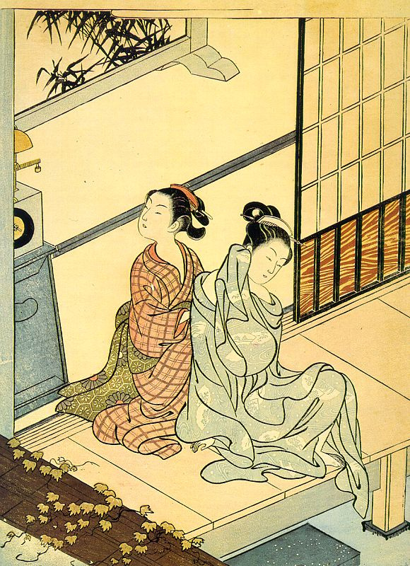 Suzuki Harunobu. The curfew hours. The series "Eight scenes in the living room"