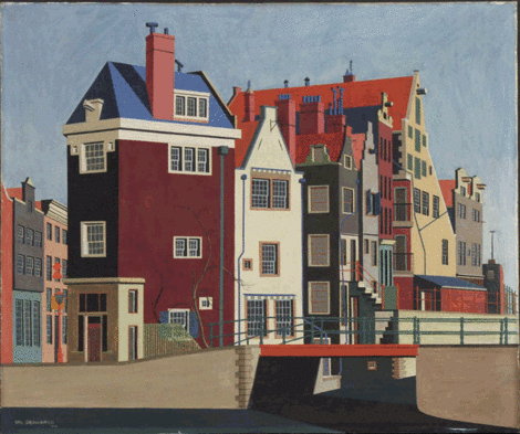 Carl Grossberg. Rokin Street, Amsterdam