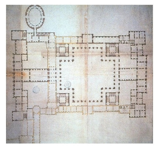 Gian Lorenzo Bernini. Louvre, 4th project plan