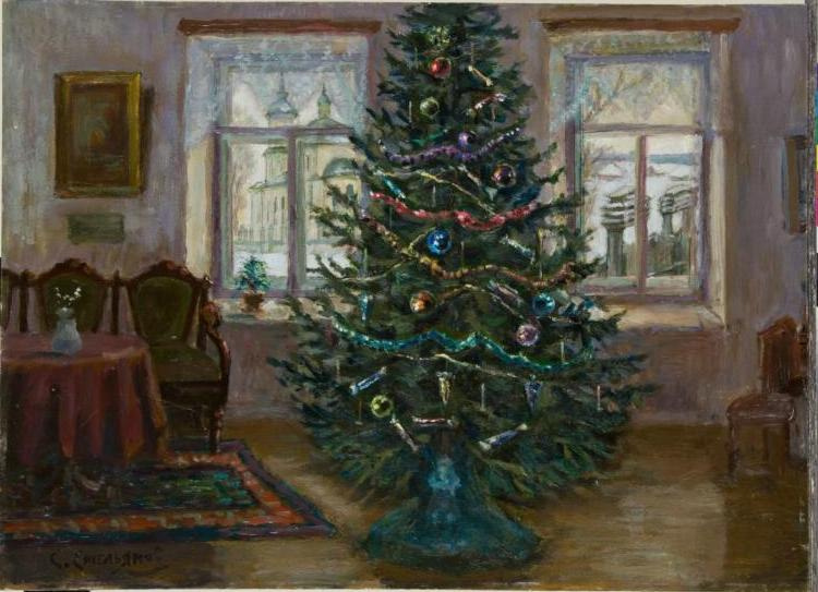 Sergey Anatolyevich Emelyanov. Christmas tree in Darovsky