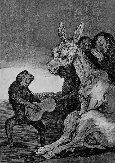 Francisco Goya. "Bravissimo!" (Series "Caprichos", page 38)