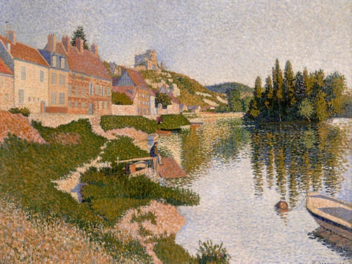 Paul Signac. Riverbank, Les Andelys