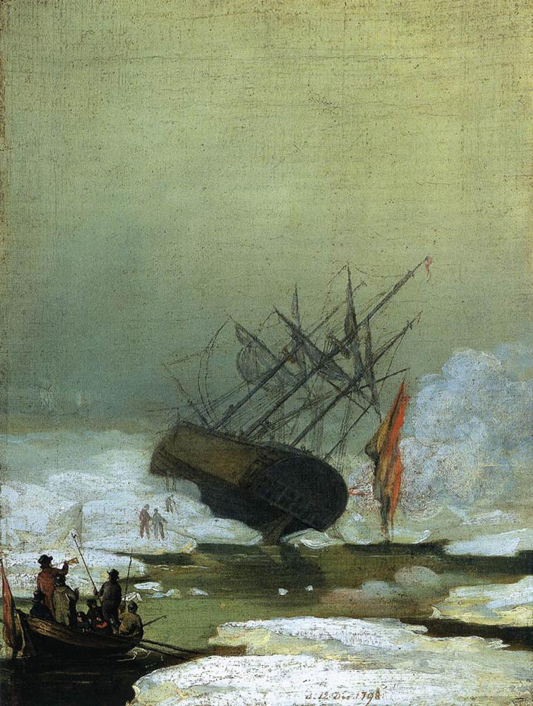 Caspar David Friedrich. Wreck at sea