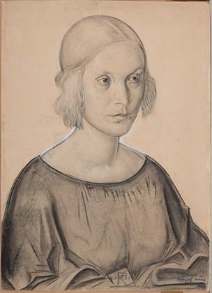 Konstantin Ivanovich Rudakov. 妻子的肖像