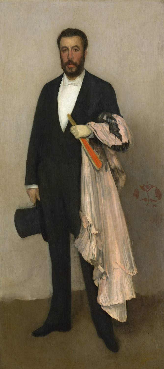 James Abbot McNeill Whistler. Arrangement in light pink and black. Portrait Of Theodore Duret