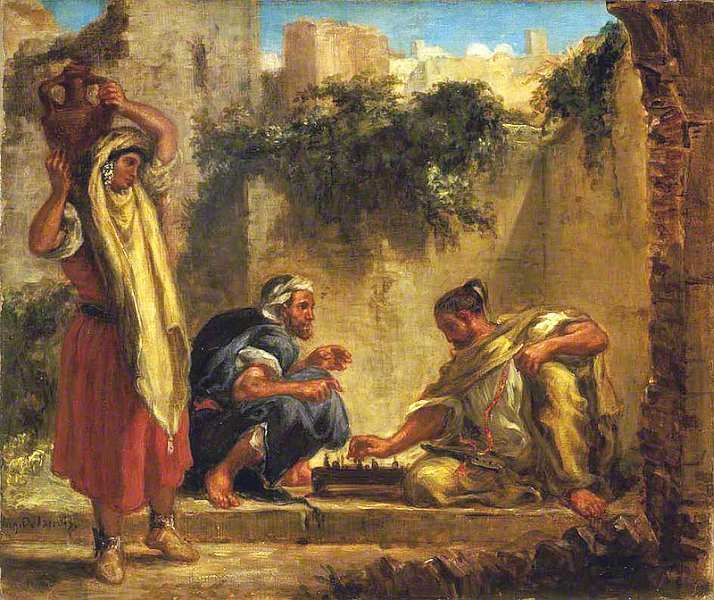 Eugene Delacroix. Arabs playing chess