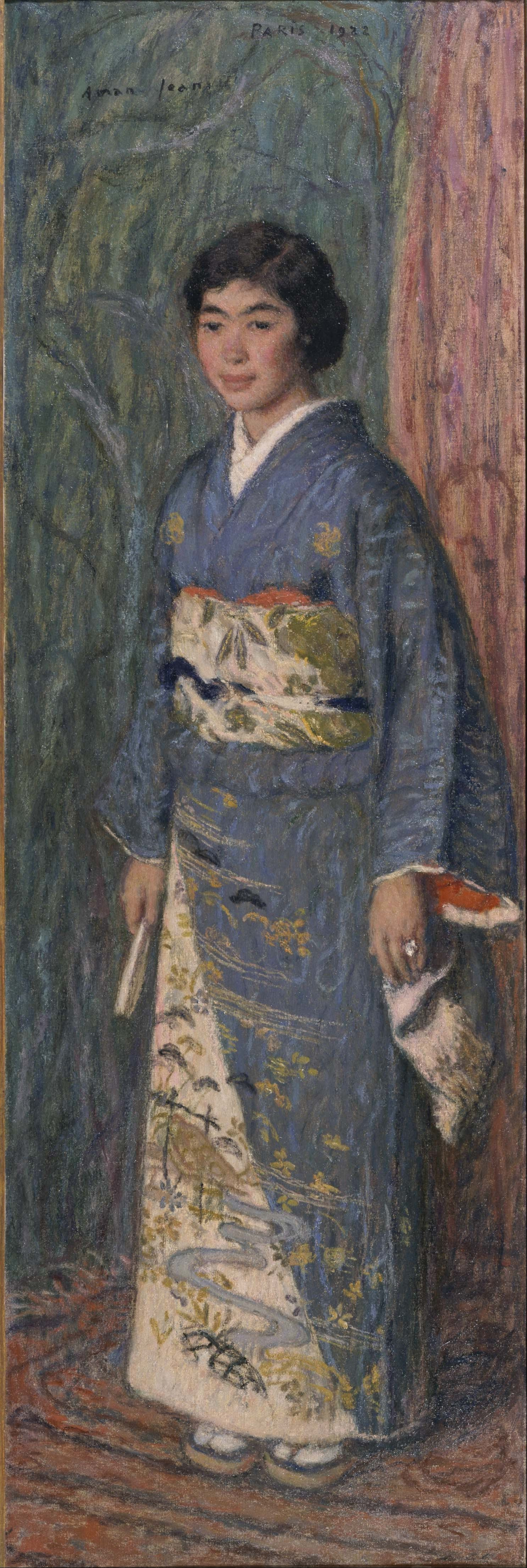 Edmond Francois Aman-Jean. Takeko Kuroki夫人的肖像
