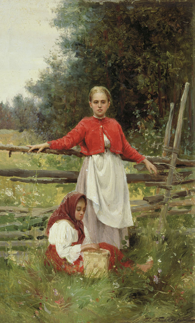 Ilya Savich Galkin. Peasant children. 1898