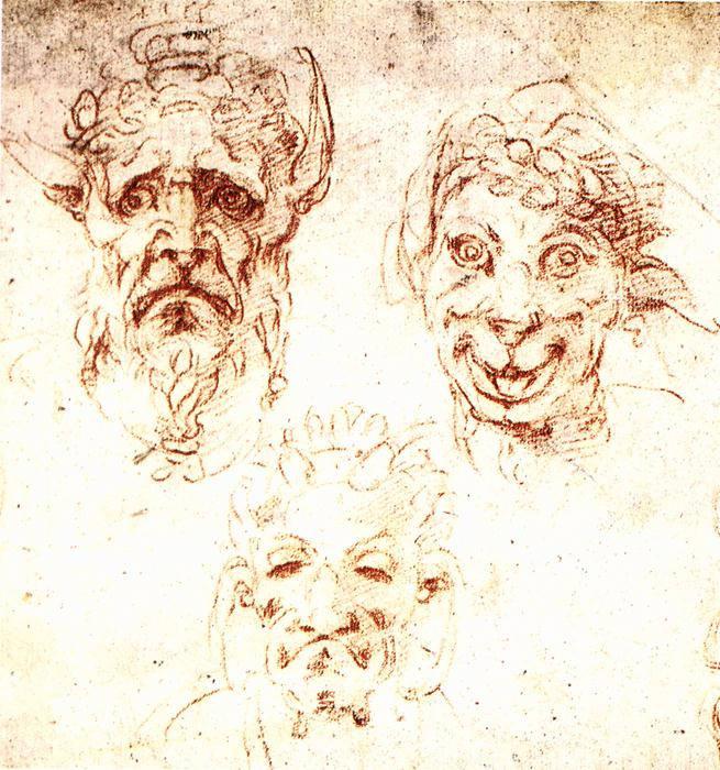 Michelangelo Buonarroti. Grotesque faces