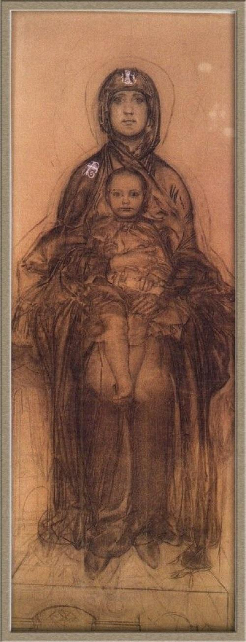 Mikhail Vrubel. The virgin with the Baby (sketch for the iconostasis of St. Cyril's Church in Kiev)