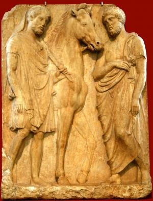 Greek Master. Gravestone of an Athenian horseman IV century BC