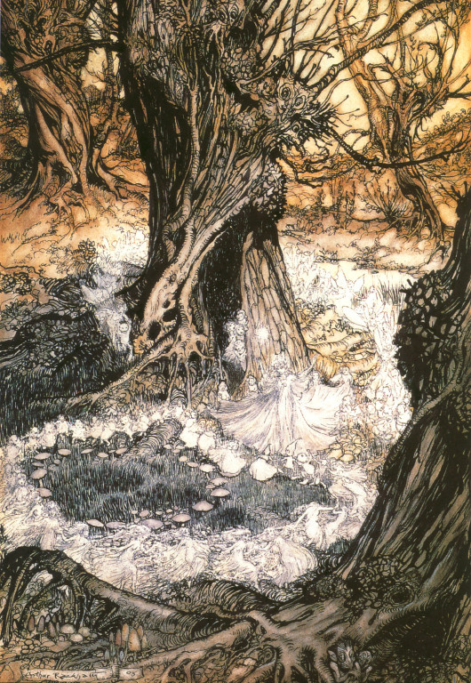 Arthur Rackham. Dance of the fairies