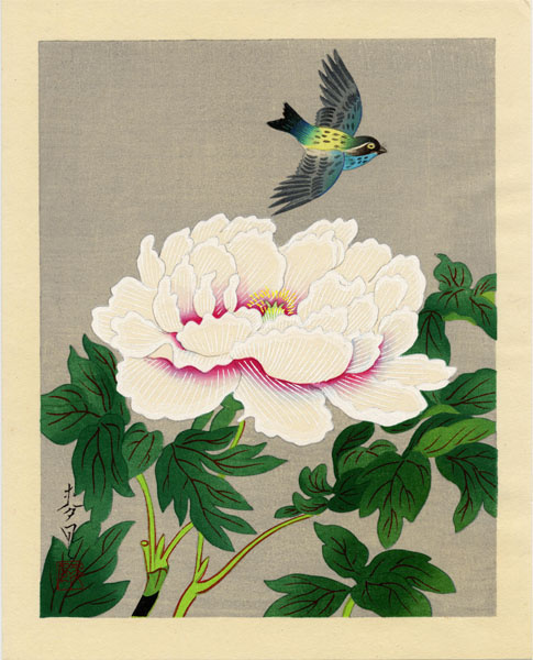 Baku Ono. Bird and peony