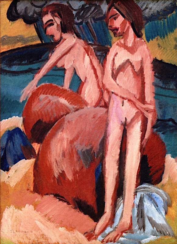 Ernst Ludwig Kirchner. Bathers near the sea