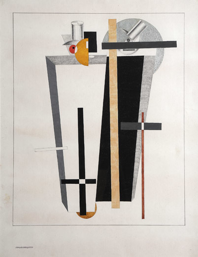 El Lissitzky. Undertakers. Figurine of the project for the Opera "victory over the sun"